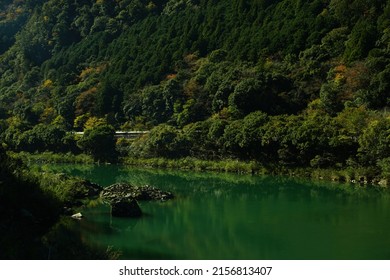 Limited Express HIDA Running On The Takayama Line In Autumn