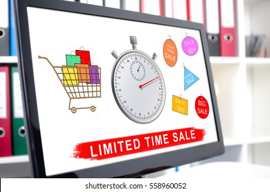 Limited Time Sale Concept Shown On A Computer Screen