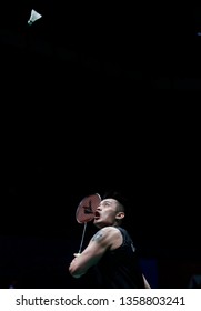 Lin Dan of China in action on day two of the Badminton Malaysia Open at Axiata Arena on April 3, 2019 in Kuala Lumpur, Malaysia