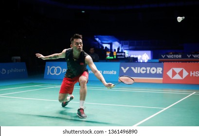 Lin Dan of China in action on day five of the Badminton Malaysia Open at Axiata Arena on April 06, 2019 in Kuala Lumpur, Malaysia
