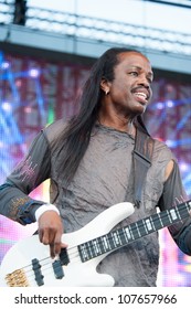 LINCOLN, CA - JULY 14: Verdine White With Earth Wind And Fire Performs At Thunder Valley Casino Resort In Lincoln, California On July 14, 2012