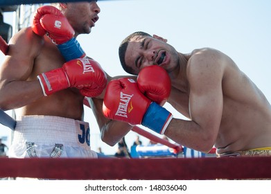 LINCOLN, CA July 26: ESPN's Friday Night Fights Featuring Burgos Vs Amidu And Santos Vs Gonzalez At Thunder Valley Casino Resort In Lincoln, California On July 26, 2013