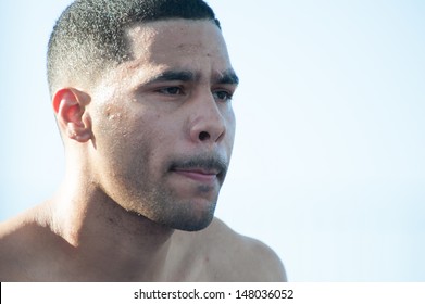 LINCOLN, CA July 26: ESPN's Friday Night Fights Featuring Burgos Vs Amidu And Santos Vs Gonzalez At Thunder Valley Casino Resort In Lincoln, California On July 26, 2013