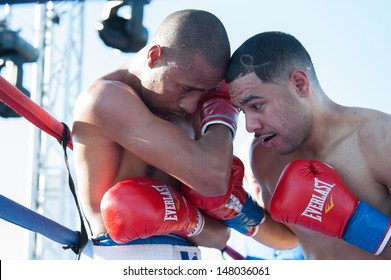 LINCOLN, CA July 26: ESPN's Friday Night Fights Featuring Burgos Vs Amidu And Santos Vs Gonzalez At Thunder Valley Casino Resort In Lincoln, California On July 26, 2013