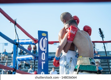 LINCOLN, CA July 26: ESPN's Friday Night Fights Featuring Burgos Vs Amidu And Santos Vs Gonzalez At Thunder Valley Casino Resort In Lincoln, California On July 26, 2013