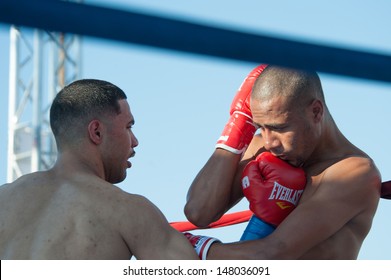 LINCOLN, CA July 26: ESPN's Friday Night Fights Featuring Burgos Vs Amidu And Santos Vs Gonzalez At Thunder Valley Casino Resort In Lincoln, California On July 26, 2013