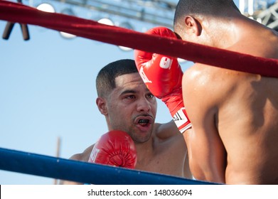 LINCOLN, CA July 26: ESPN's Friday Night Fights Featuring Burgos Vs Amidu And Santos Vs Gonzalez At Thunder Valley Casino Resort In Lincoln, California On July 26, 2013