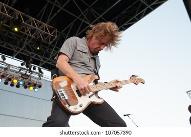 LINCOLN, CA - JULY 6: Jeff Pilson With Foreigner Performs At Thunder Valley Casino Resort In Lincoln, California On July 6, 2012