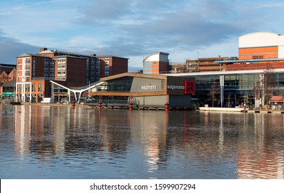 Lincoln City, UK 12/23/2019 Waterfront Facilities On A Clear Day