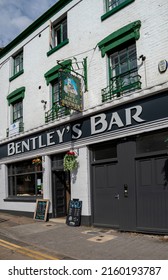 Lincoln, Lincolnshire, England - May 17, 2022. Bentley's Bar Exterior  View.