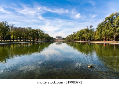 Lincoln Memorial Over Reflecting Pool National Mall Daytime Washington DC USA