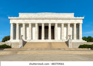 The Lincoln Memorial In Washington D.C. On A Clear Summer Day