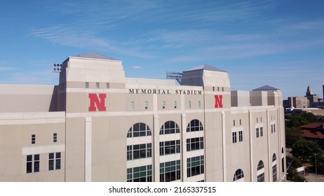Lincoln, NE - May 22, 2022: Memorial Stadium at University of Nebraska college campus