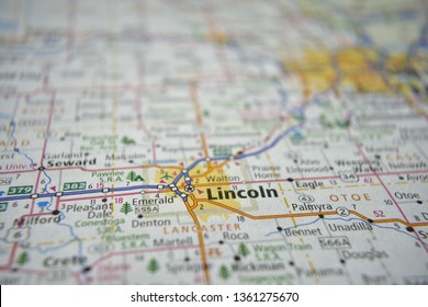 Lincoln Nebraska Map Close Up 