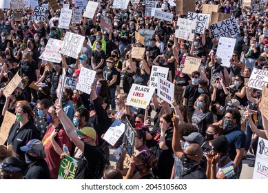 Lincoln, Nebraska  USA - 05 31 2020: Black Lives Matter, Protest Against Racism.