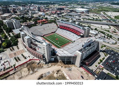 Lincoln, Nebraska - USA - 06-29-21: Memorial Stadium In Lincoln Nebraska, Home Of The Nebraska Huskers College Football Team 