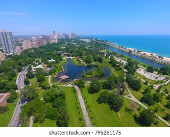 Lincoln Park Chicago Aerial