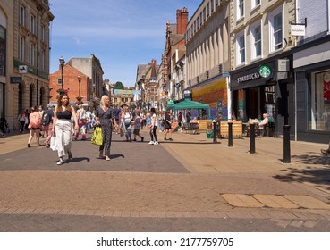 Lincoln, UK 07 10 2022 Summer High Street Scene