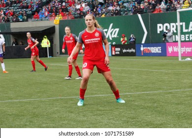 Lindsey Horan Midfielder For The Portland Thorns At Providence Park In Portland,OR USA April 15,2018.