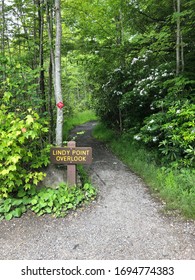 Lindy Point Outlook Trail Head Sign. 