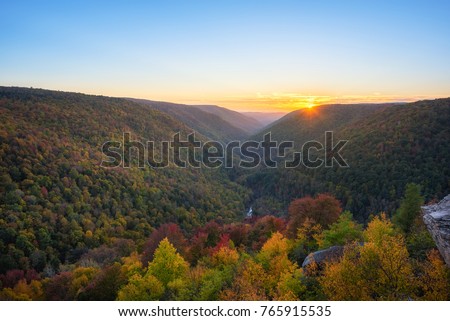 Lindy Point sunset in autumn 