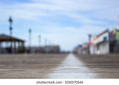 line down the boardwalk