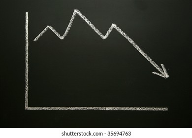 Line Graph Showing A Downward Trend