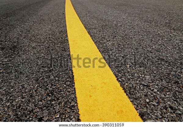 The line on the\
road