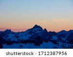 A line of peaks shot from a saddle near the peak of Silver Star, Washington State. 