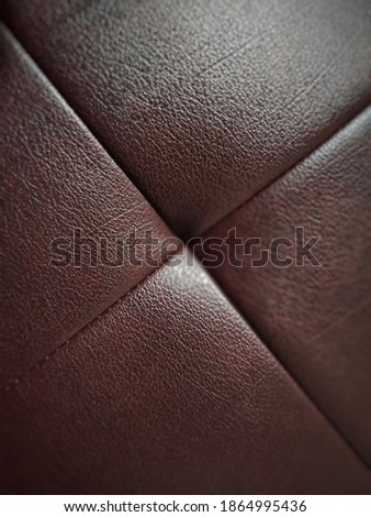 line square on the leather sofa