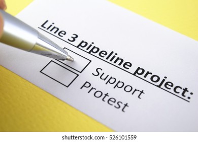 Line Three Pipeline Project: Support