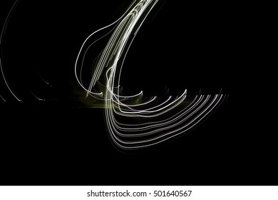 linear glowing lighting effect on clean black background