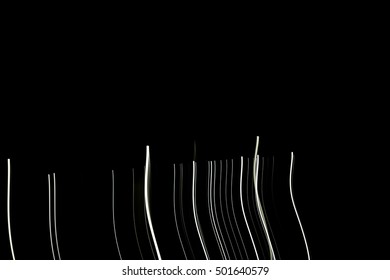 linear glowing lighting effect on clean black background