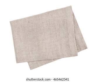 Linen napkin isolated on white background