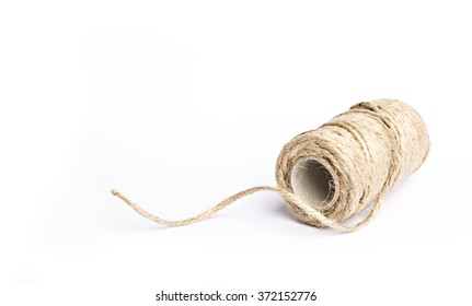 Linen String Isolated On A White Background