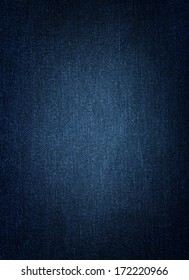 Linen Striped Textured Dark Blue Used Denim Grunge Background