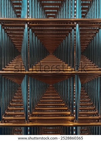lines and forms that create recursion. a beautiful optical phenomenon that hypnotizes and soothes the eye. meditative image