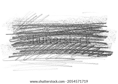 Lines hatching grunge graphite pencil background and texture isolated on white background, design element