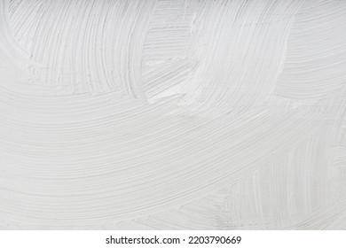 Lines Of Paint On A Gray Surface, Background Of Paint On The Wall. Uneven Gray Color