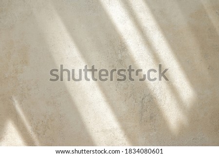 Lines Shadows in Sunlight Silhouette Neutral Beige Color Marble Background
