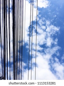 Lines in Sky with Clouds