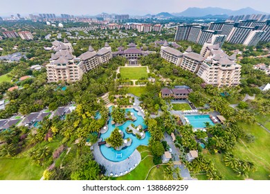 Lingshui, Hainan, China - November 26th 2018: Raffles Hainan, Raffles Hotels & Resorts Sitting At The Clearwater Bay (Qingshui Bay) In Lingshui Li Autonomous County, Tropical Island Hainan, China. 