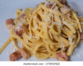  Linguine Carbonara Pasta With Bacon And Eggs