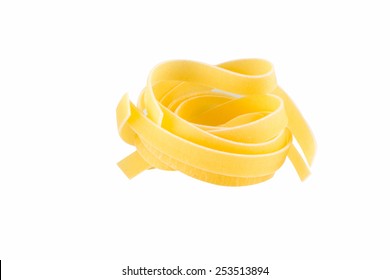 Linguine Pasta On A White Background