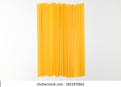 Linguini Pasta On White Background