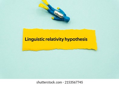 linguistic relativity hypothesis ap psychology definition