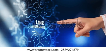 Link Building concept. Increasing the number of external links leading to the site.