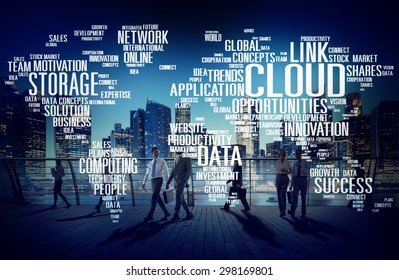 Link Cloud Computing Technology Data Information Concept