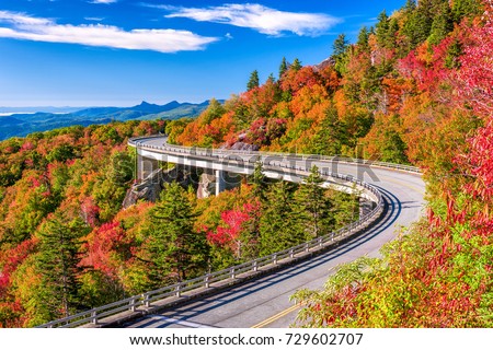 Linn Cove Viaduct, Grandfather Mountain, North Carolina, USA.