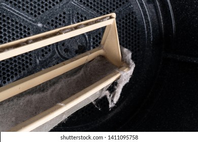Lint from a dryer clogs the lint screen